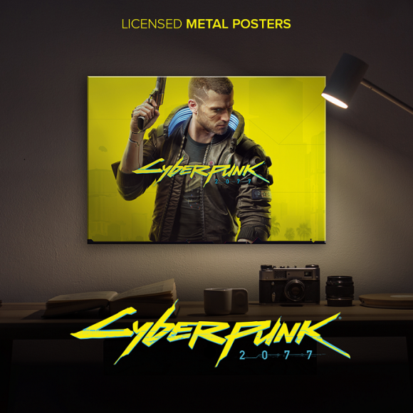 Metalowe plakaty z Cyberpunk 2077 hitem w Stanach Zjednoczonych? BIZNES, Firma - Polska firma Displate, będąca liderem wśród globalnych producentów metalowych posterów, poszerza współpracę z CD PROJEKT RED. W jej ramach wykona dla studia serię plakatów opartych na motywach z gry Cyberpunk 2077.