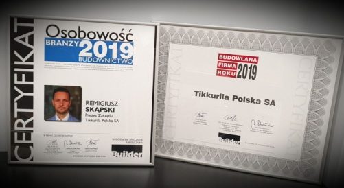 Tikkurila z tytułem „Budowlanej Firmy Roku 2019”