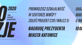 Katowizje 2020 – wystartował konkurs dla przedsiębiorców z sektora MMŚP BIZNES, Firma - Miejski Inkubator Przedsiębiorczości Rawa.Ink, reprezentujący Miasto Katowice, oraz agencja 19 Południk zapraszają przedstawicieli firm z sektora MMŚP do udziału w konkursie Katowizje – Firma Społecznie Odpowiedzialna.